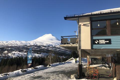 Unser Quartier in Lyngseidet: Die Magic Mountain Lodge