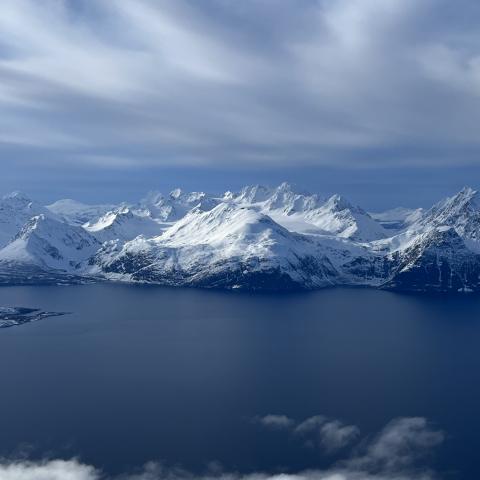 Skitour Rissavarri | © Thomas Lippitsch Blick Richtung Lyngenfjord und Tafeltinden