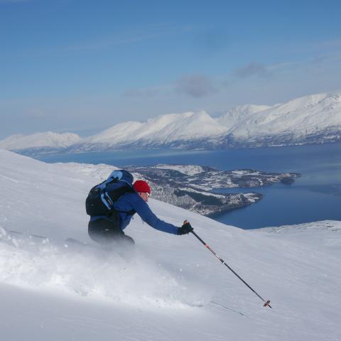 Skitour auf den Kavringtinden, Lyngseidet, Lyngen Alpen