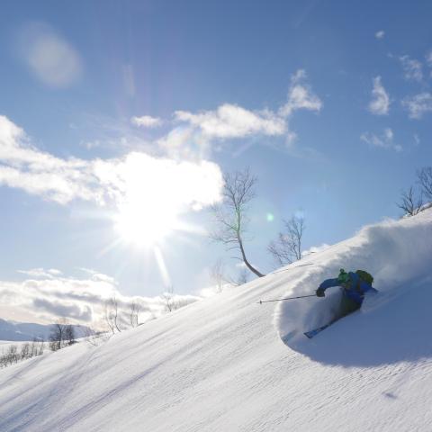 Skitour auf den Sjufjellet, Amok, im S&uuml;den der Lyngen Alpen