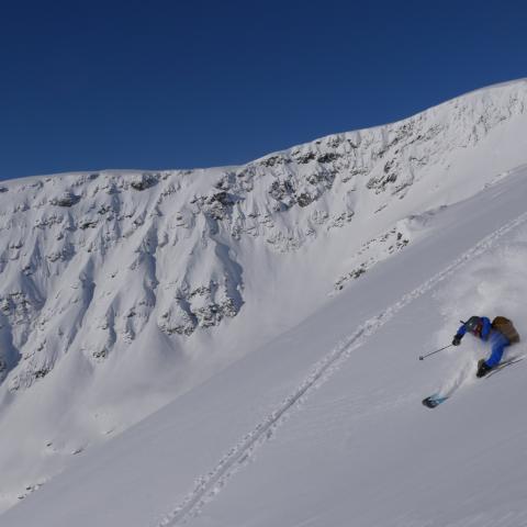Skitouren auf den Giilavarri,  Lyngen Alpen, Olderdalen
