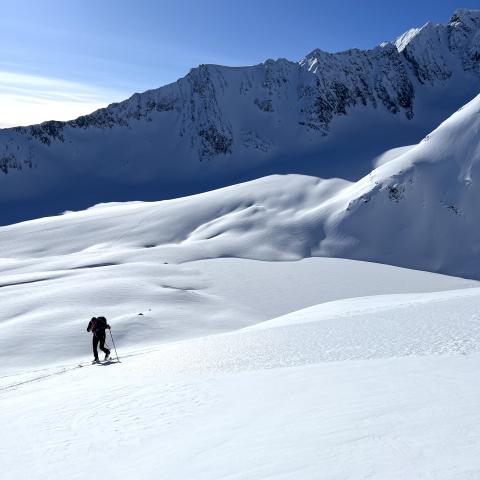 Skitour auf den Fastdalstinden, Aufstieg &uuml;ber die S&uuml;dseite