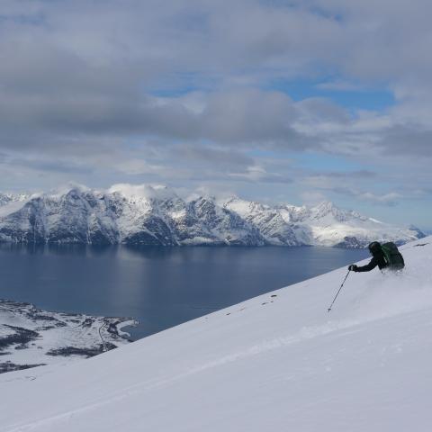 Storhaugen, Skitouren Lyngen Alpen | © Thomas Lippitsch Skitour auf den Storhaugen, Lyngen Alpen