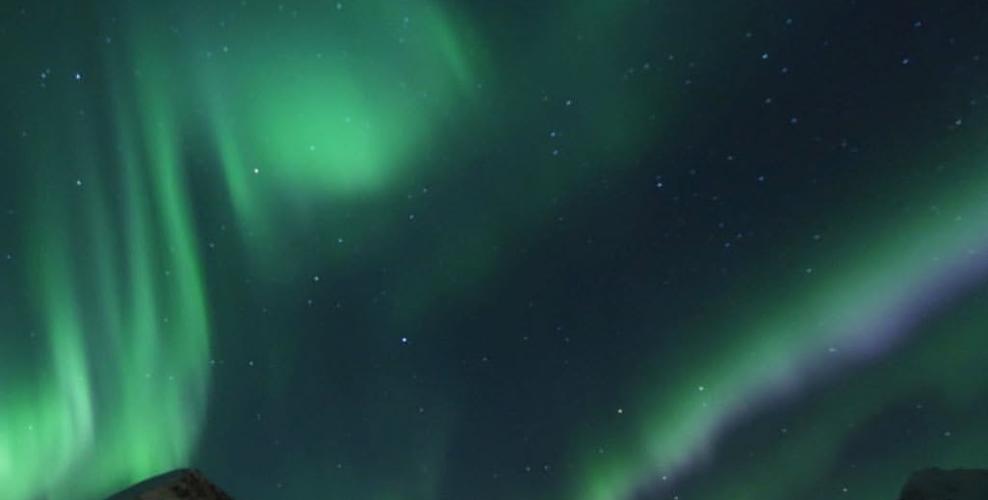 Aurora Borealis &uuml;ber Lyngseidet